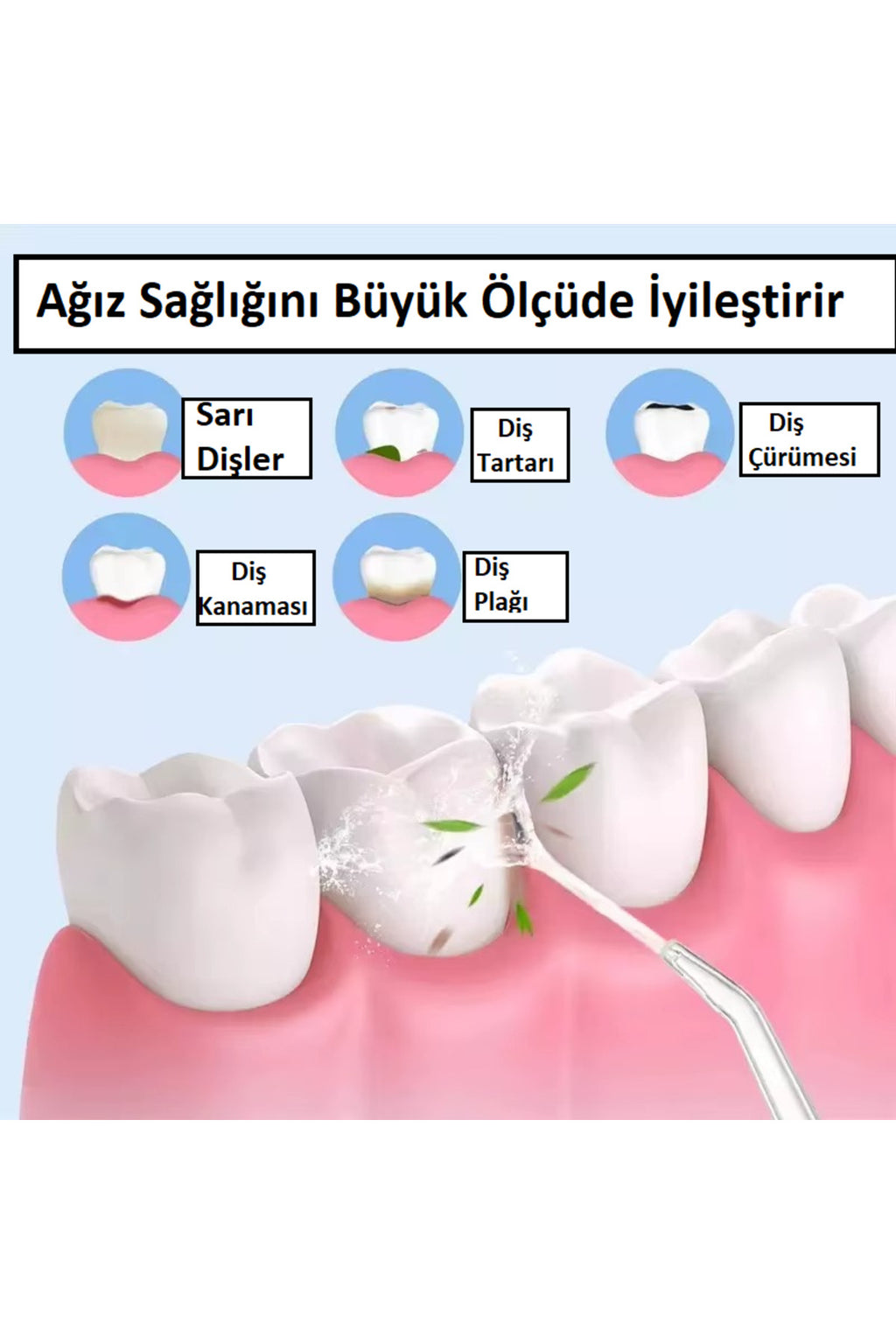 Zarifies ağız duşu taşınabilir