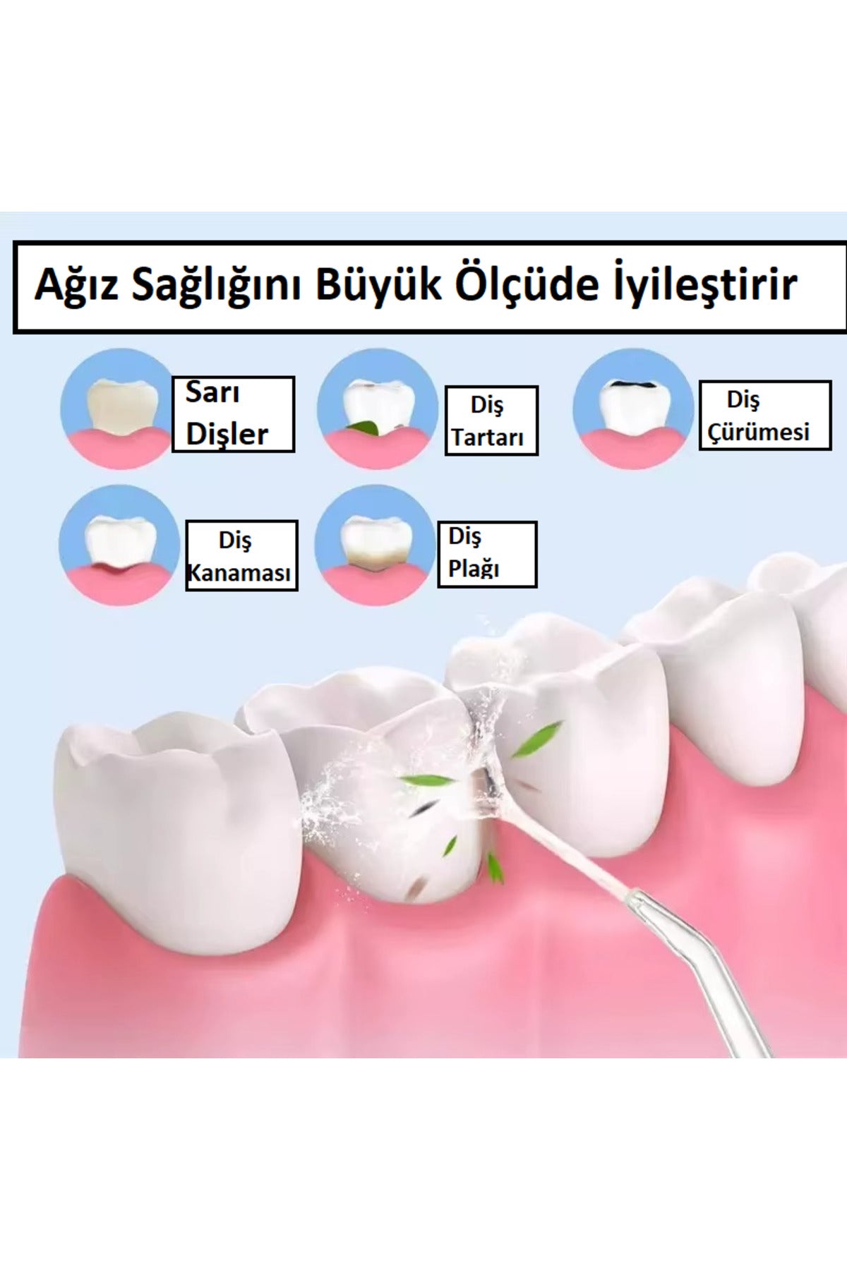 Zarifies ağız duşu taşınabilir