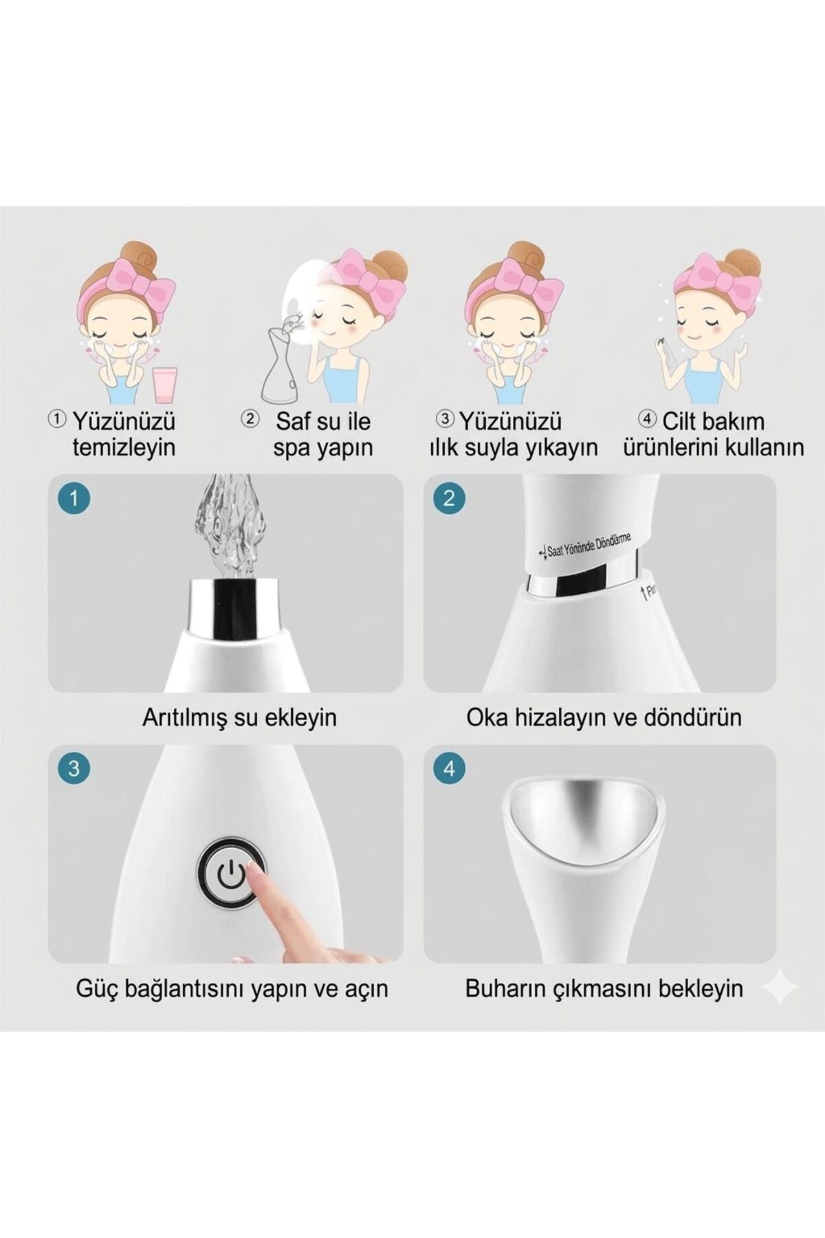 Zarifies buhar cihazı gözenek temizliği