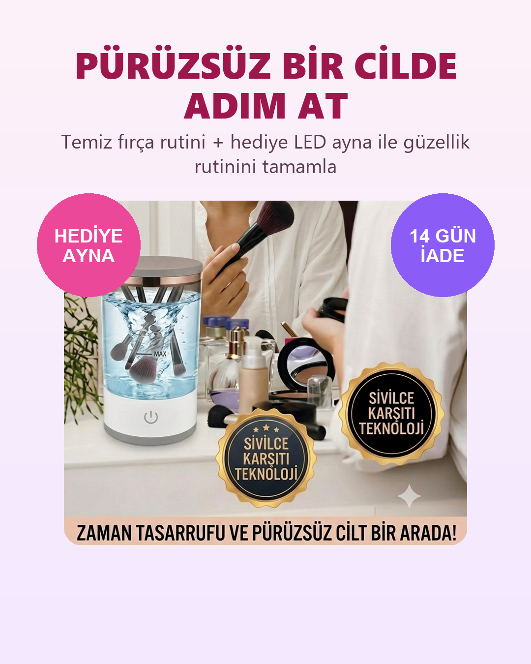 Pürüzsüz bir cilde adım at - hediye ayna