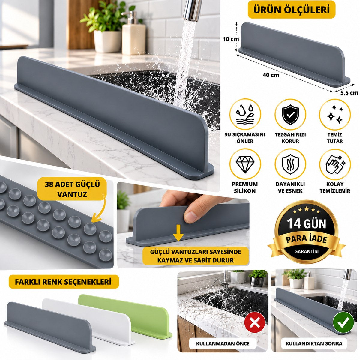 Zarifies™ | Silikon Lavabo Islanma Önleyici